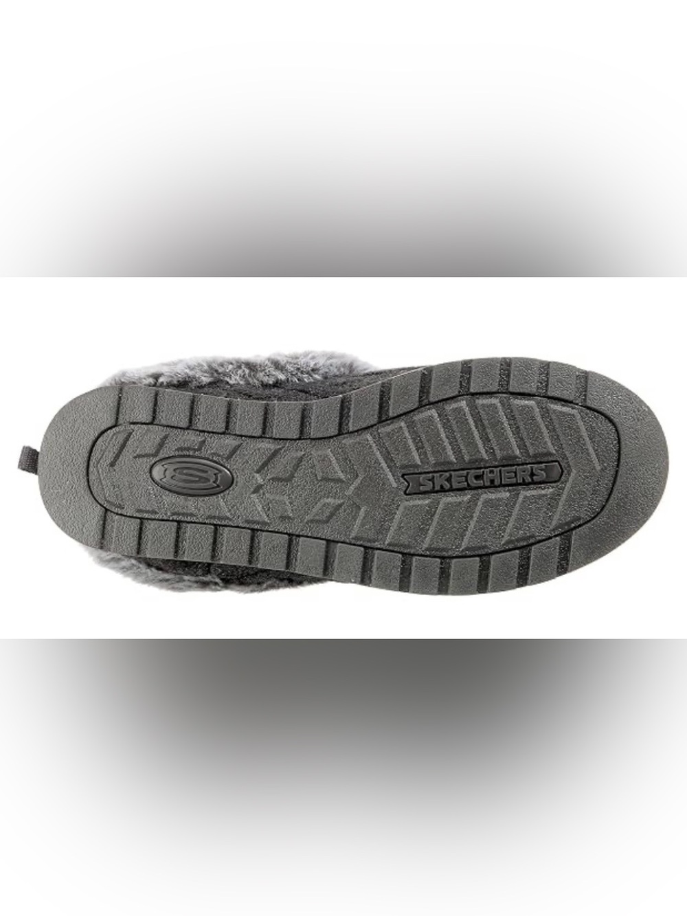 BOBS from Skechers Keepsake GrayKnit Faux Fur-Lined Mule Slippers. 8.5. NWOT - Picture 3 of 3